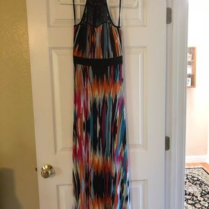 Multi colored maxi summer dress